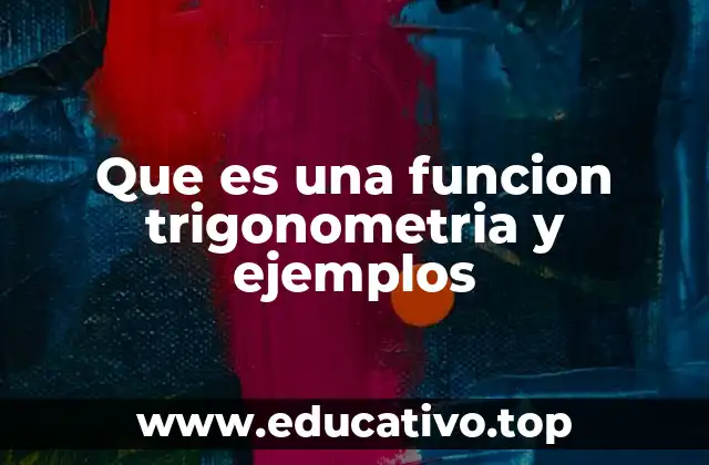 Que es una funcion trigonometria y ejemplos