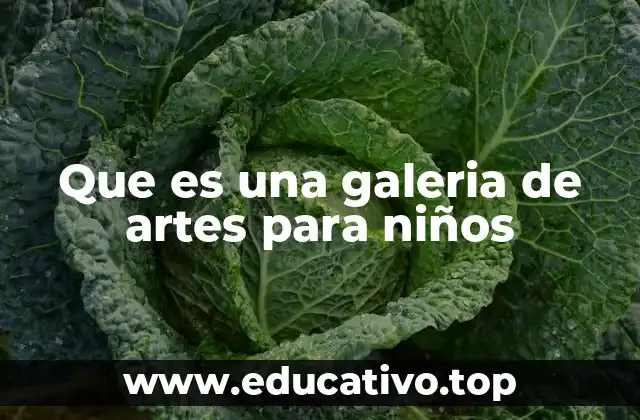 Que es una galeria de artes para niños