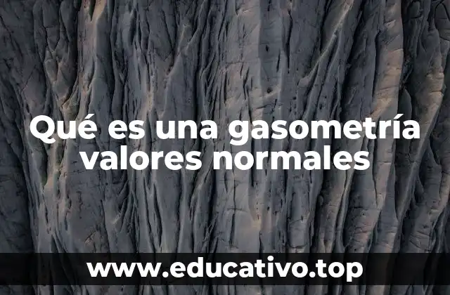 Qué es una gasometría valores normales