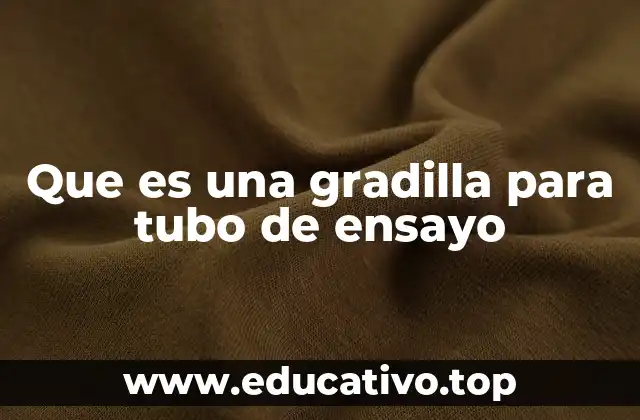 Que es una gradilla para tubo de ensayo