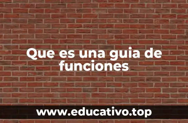 Que es una guia de funciones