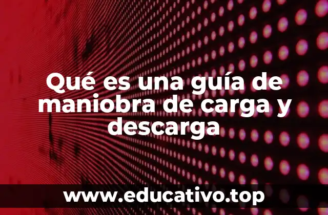 Qué es una guía de maniobra de carga y descarga