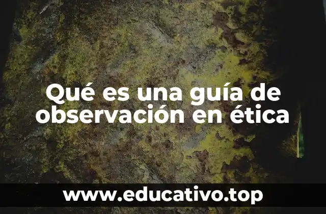 Qué es una guía de observación en ética