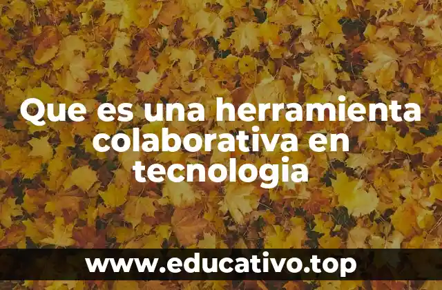 Que es una herramienta colaborativa en tecnologia