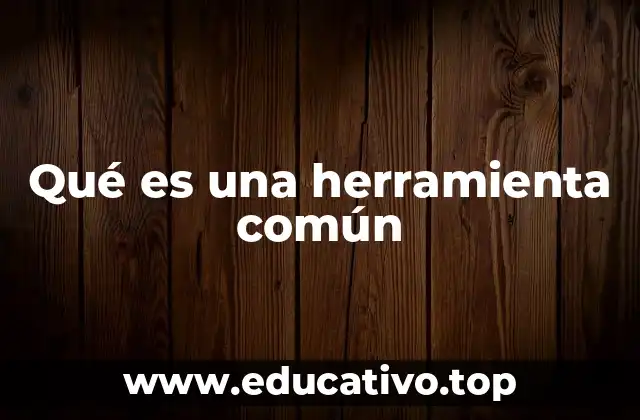 Qué es una herramienta común