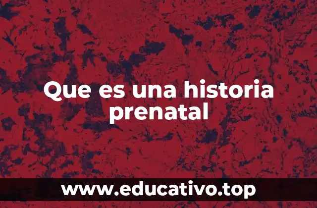 Que es una historia prenatal