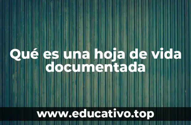 Qué es una hoja de vida documentada