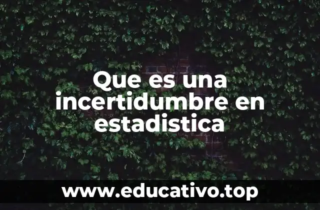 Que es una incertidumbre en estadistica