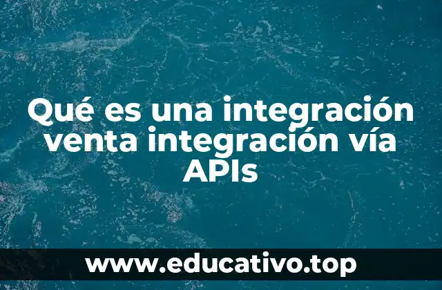 Qué es una integración venta integración vía APIs