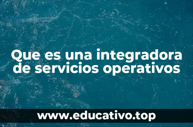 Que es una integradora de servicios operativos