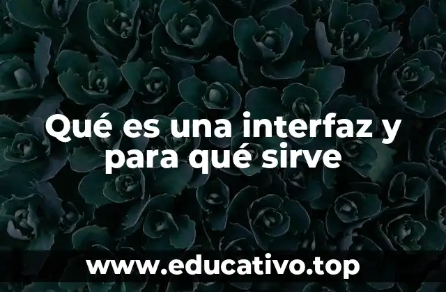 Qué es una interfaz y para qué sirve