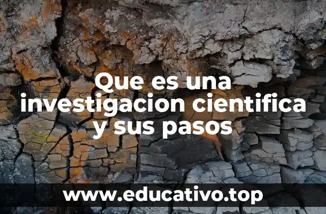 Que es una investigacion cientifica y sus pasos