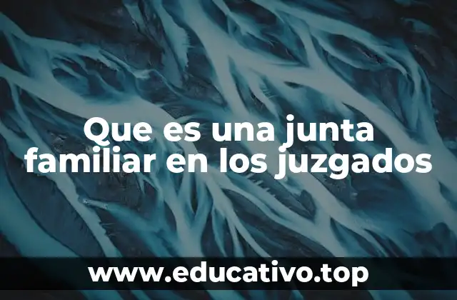 Que es una junta familiar en los juzgados