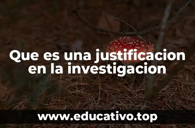 Que es una justificacion en la investigacion