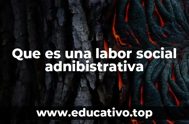 Que es una labor social adnibistrativa