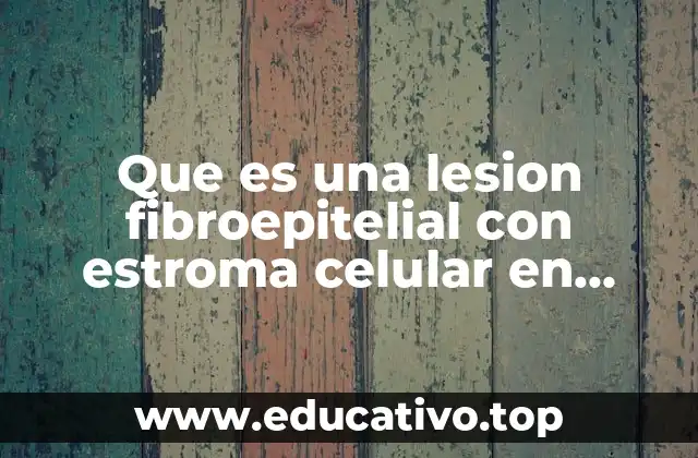 Que es una lesion fibroepitelial con estroma celular en mama