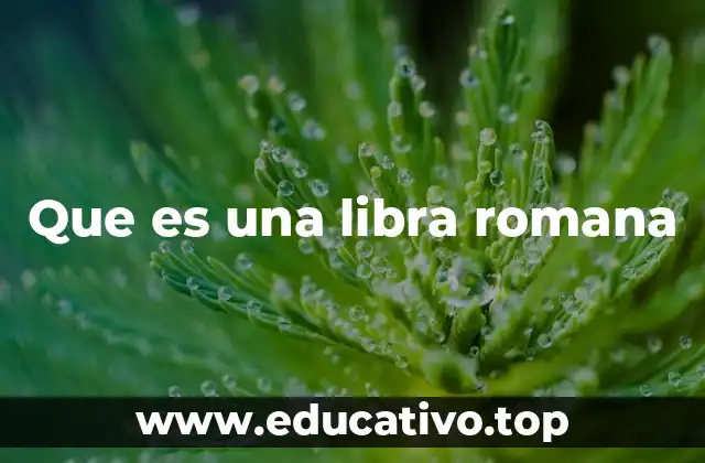 Que es una libra romana