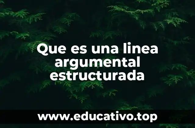 Que es una linea argumental estructurada