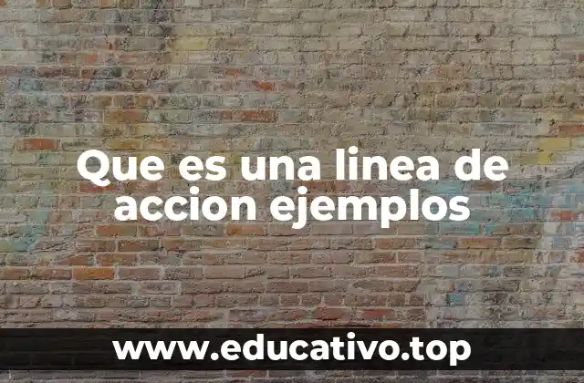 Que es una linea de accion ejemplos