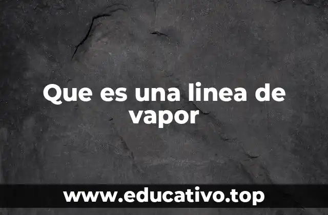 Que es una linea de vapor