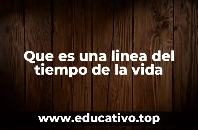 Que es una linea del tiempo de la vida