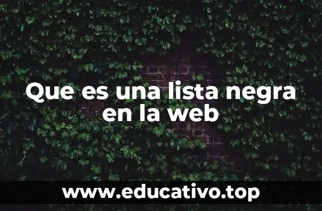 Que es una lista negra en la web