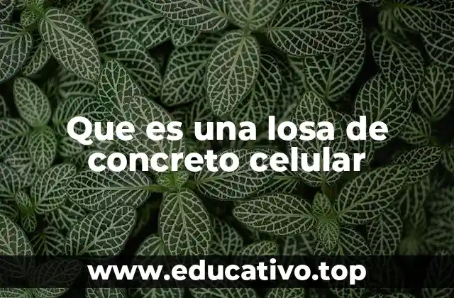 Que es una losa de concreto celular