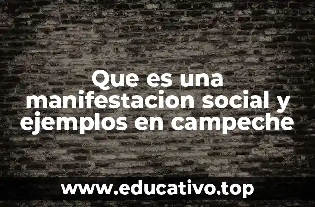 Que es una manifestacion social y ejemplos en campeche