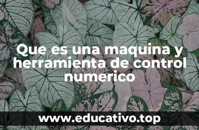 Que es una maquina y herramienta de control numerico