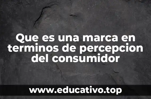 Que es una marca en terminos de percepcion del consumidor
