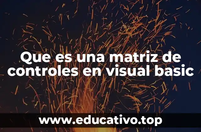 Que es una matriz de controles en visual basic