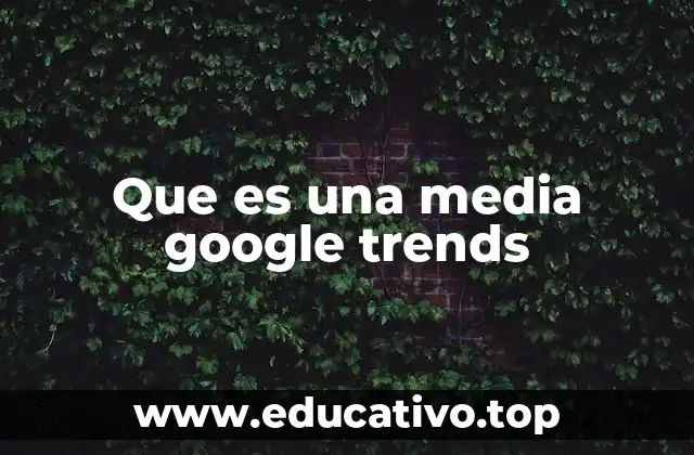 Que es una media google trends