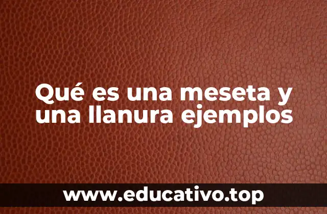 Qué es una meseta y una llanura ejemplos