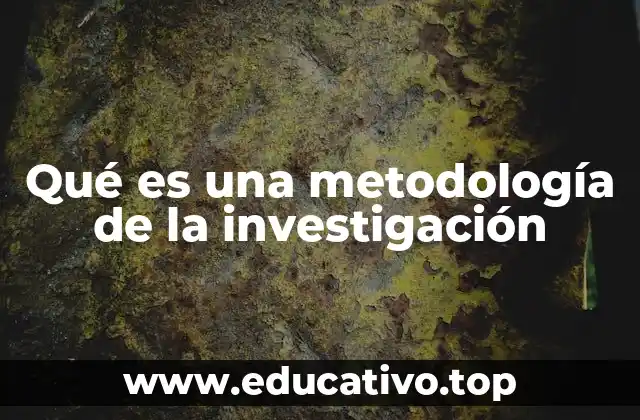 Qué es una metodología de la investigación