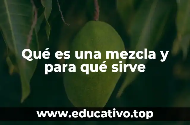 Qué es una mezcla y para qué sirve