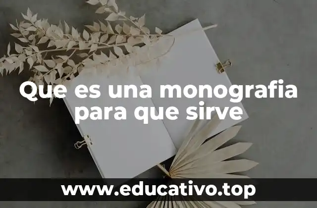 Que es una monografia para que sirve