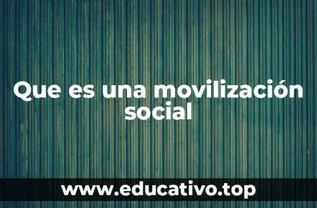 Que es una movilización social