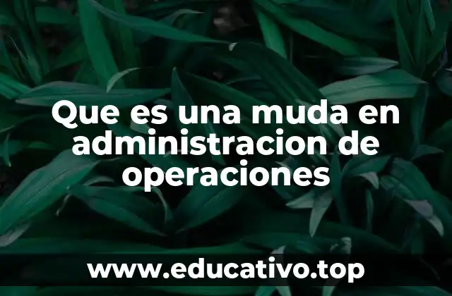 Que es una muda en administracion de operaciones
