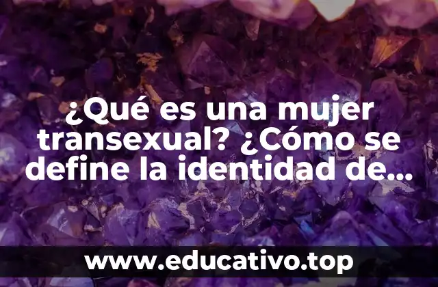 ¿Qué es una mujer transexual? ¿Cómo se define la identidad de género?
