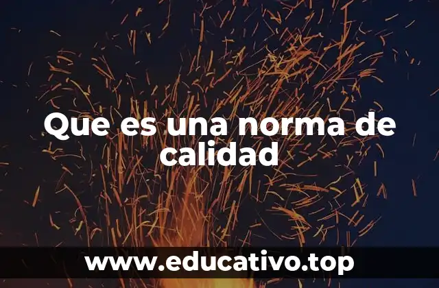 Que es una norma de calidad
