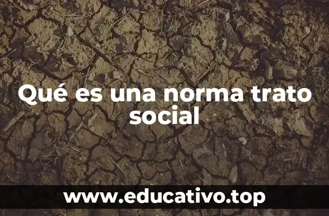 Qué es una norma trato social