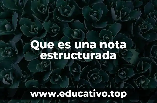 Que es una nota estructurada