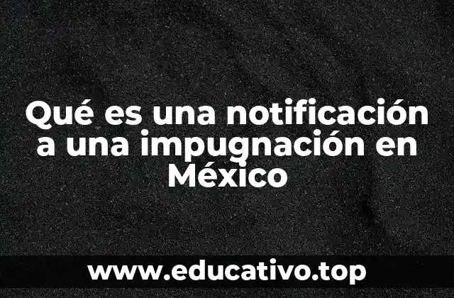Qué es una notificación a una impugnación en México