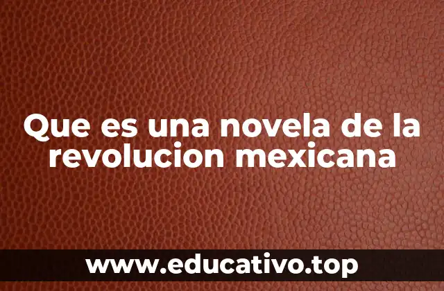 Que es una novela de la revolucion mexicana