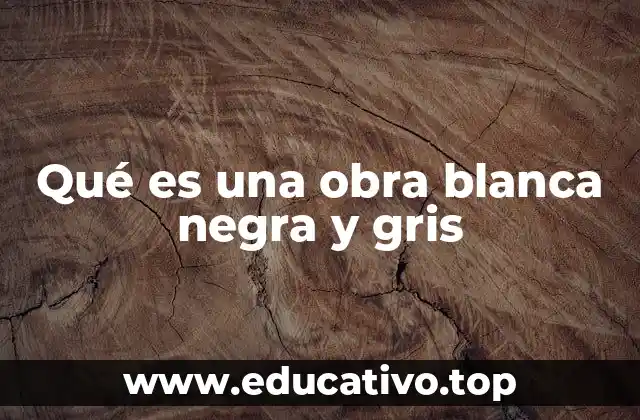 Qué es una obra blanca negra y gris