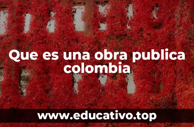 Que es una obra publica colombia