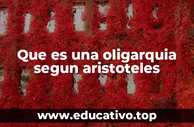Que es una oligarquia segun aristoteles