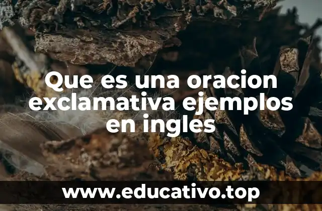 Que es una oracion exclamativa ejemplos en ingles