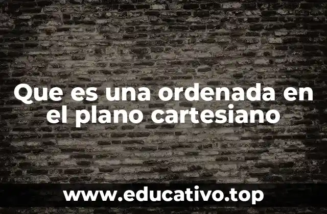 Que es una ordenada en el plano cartesiano