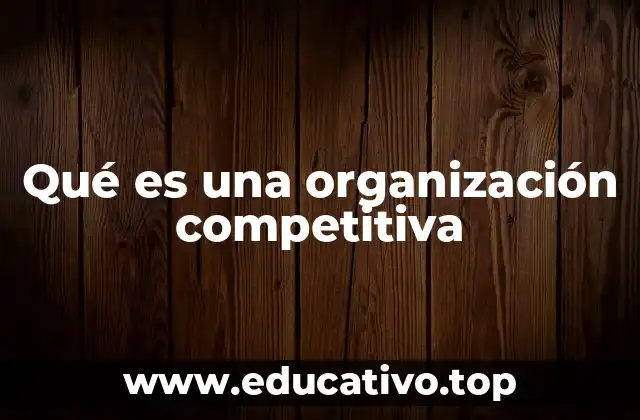Qué es una organización competitiva